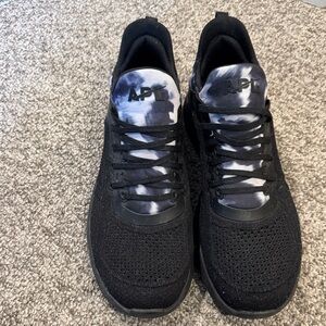 APL Men's Black and White Athletic Shoes